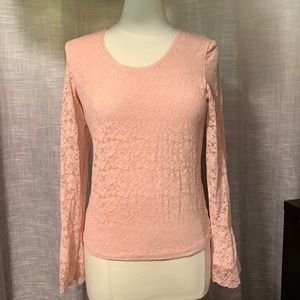 Studio London pink lace lined top